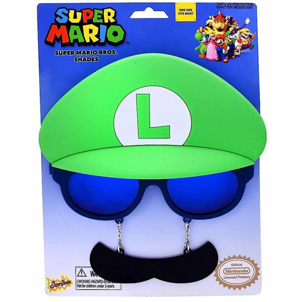 Super Mario - Luigi Mustache Sun-Staches Sunglasses (One Size)