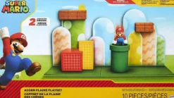 Super Mario - Mario with Acorn Plains Diorama World of Nintendo 2.5" Scale Action Figure Playset