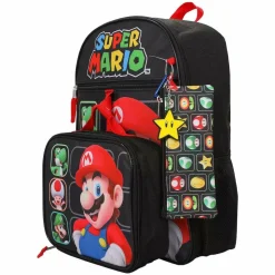 Super Mario - Super Mario Characters 16" Backpack 5-Piece Set