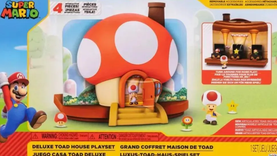 Super Mario - Toad House World of Nintendo Deluxe 2.5" Scale Action Figure Playset