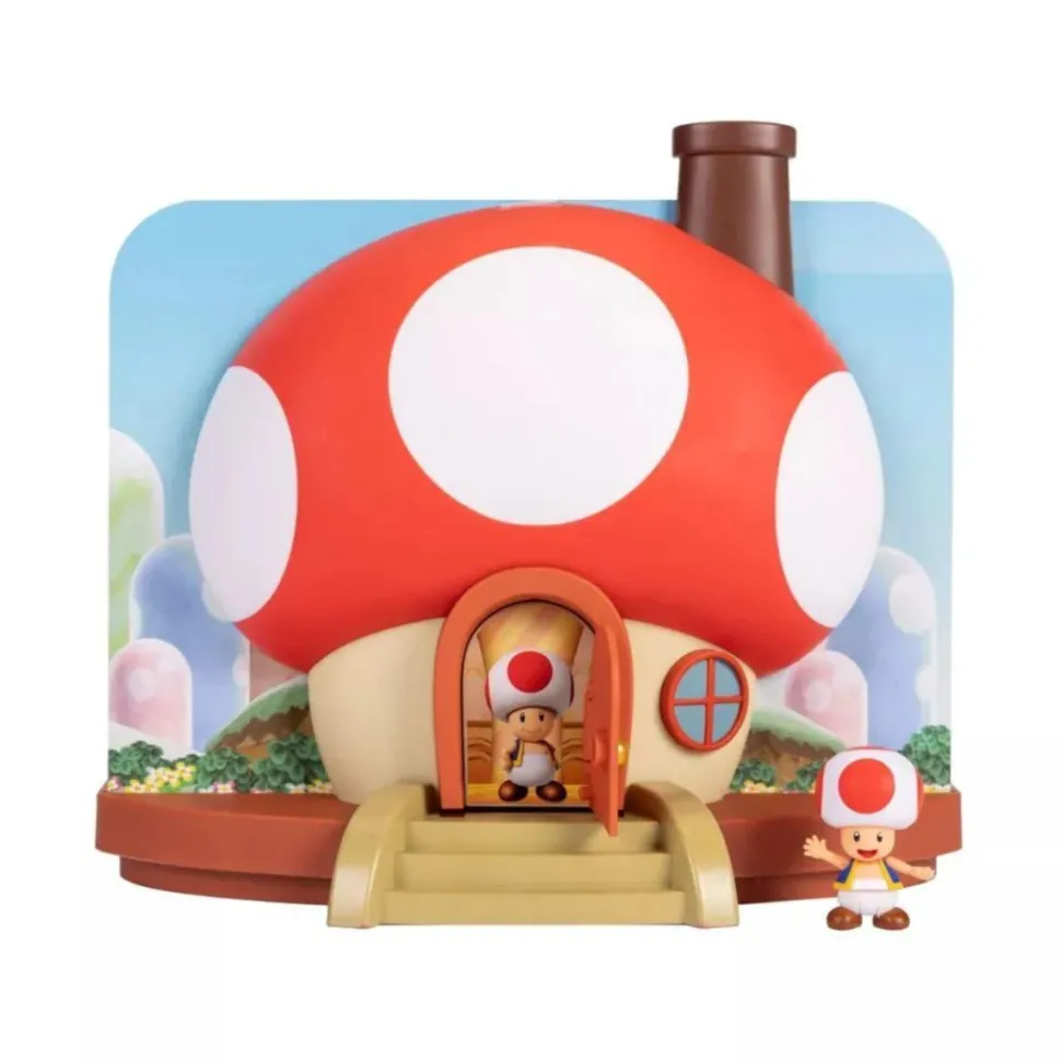 Super Mario - Toad House World of Nintendo Deluxe 2.5" Scale Action Figure Playset