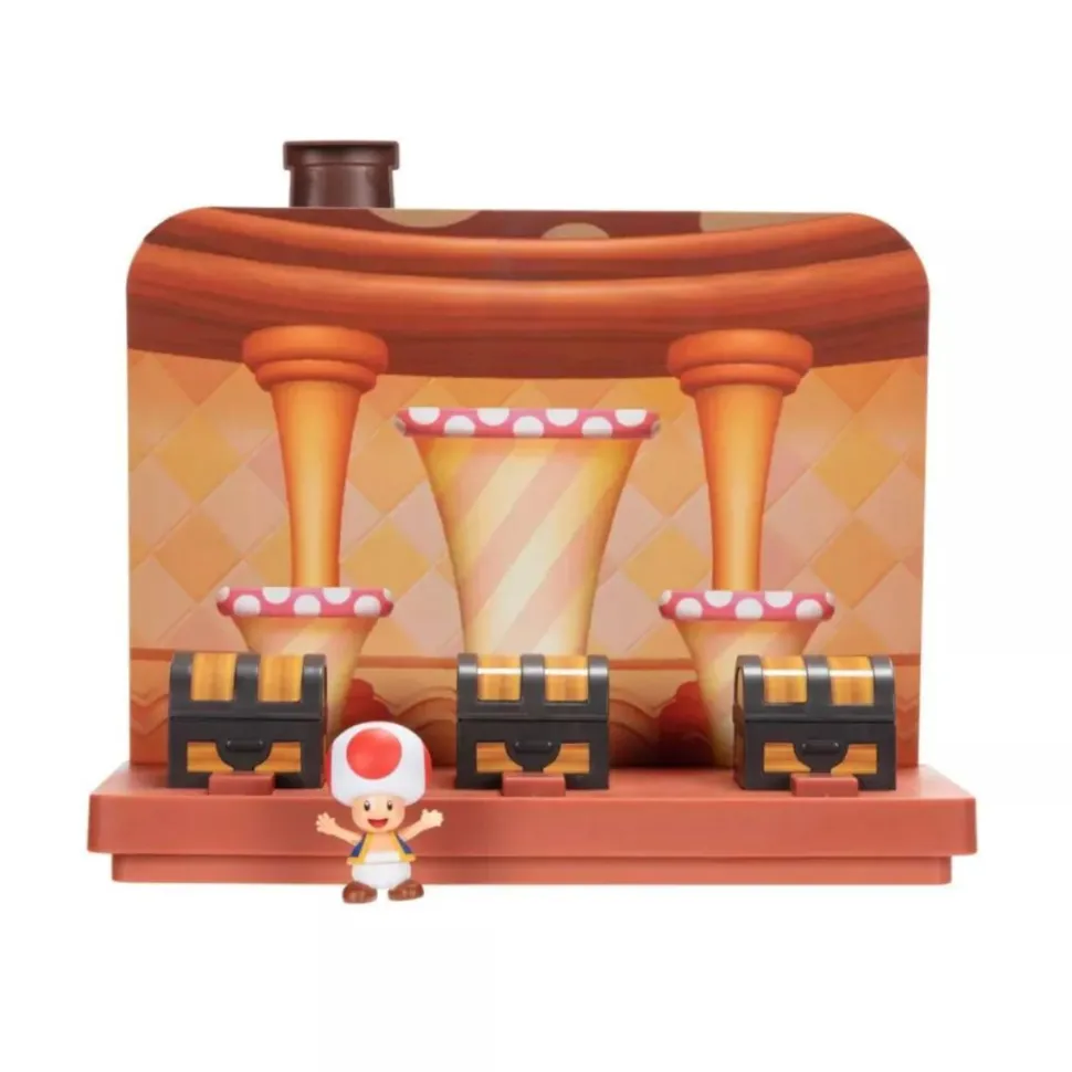 Super Mario - Toad House World of Nintendo Deluxe 2.5" Scale Action Figure Playset