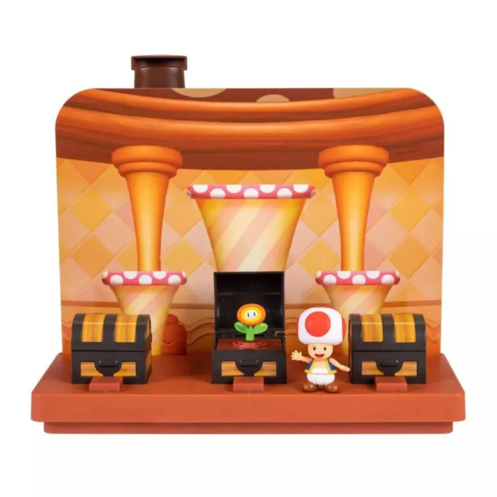 Super Mario - Toad House World of Nintendo Deluxe 2.5" Scale Action Figure Playset