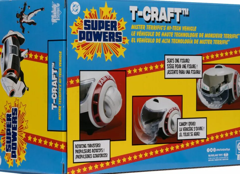 Superman (2025) - T-Craft with Mister Terrific DC Super Powers Gold Label 4.5" Scale Action Figure Vehicle