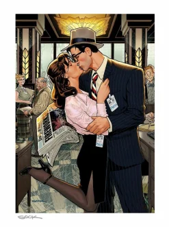 Superman - Lois & Clark: Fireworks!! Fine Art Print by Ryan Sook