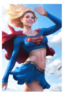 Superman - Supergirl Premium Fine Art Print by Stanley 'Artgerm' Lau