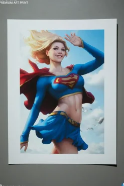 Superman - Supergirl Premium Fine Art Print by Stanley 'Artgerm' Lau