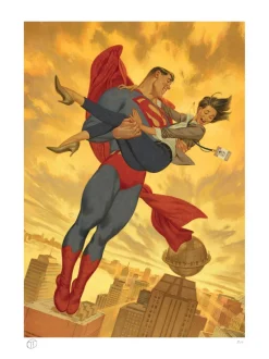 Superman - Superman & Lois Lane Fine Art Print by Julian Totino Tedesco