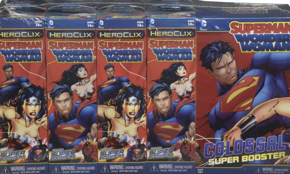 Superman - Superman / Wonder Woman Heroclix Booster Brick with Colossal Super Booster (9 Packs)