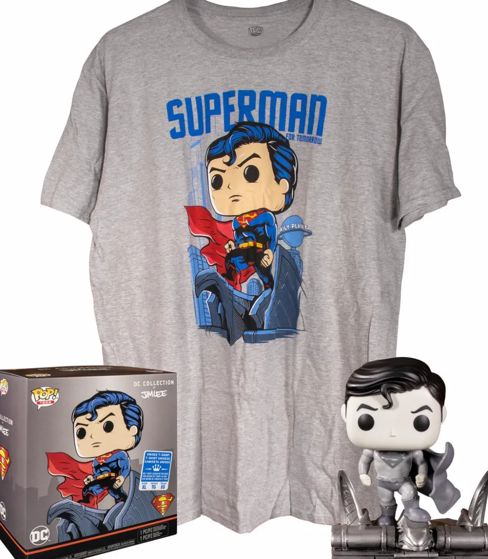 Superman - Superman Black & White Jim Lee Collection Deluxe Pop! Vinyl Figure & T-Shirt Box Set