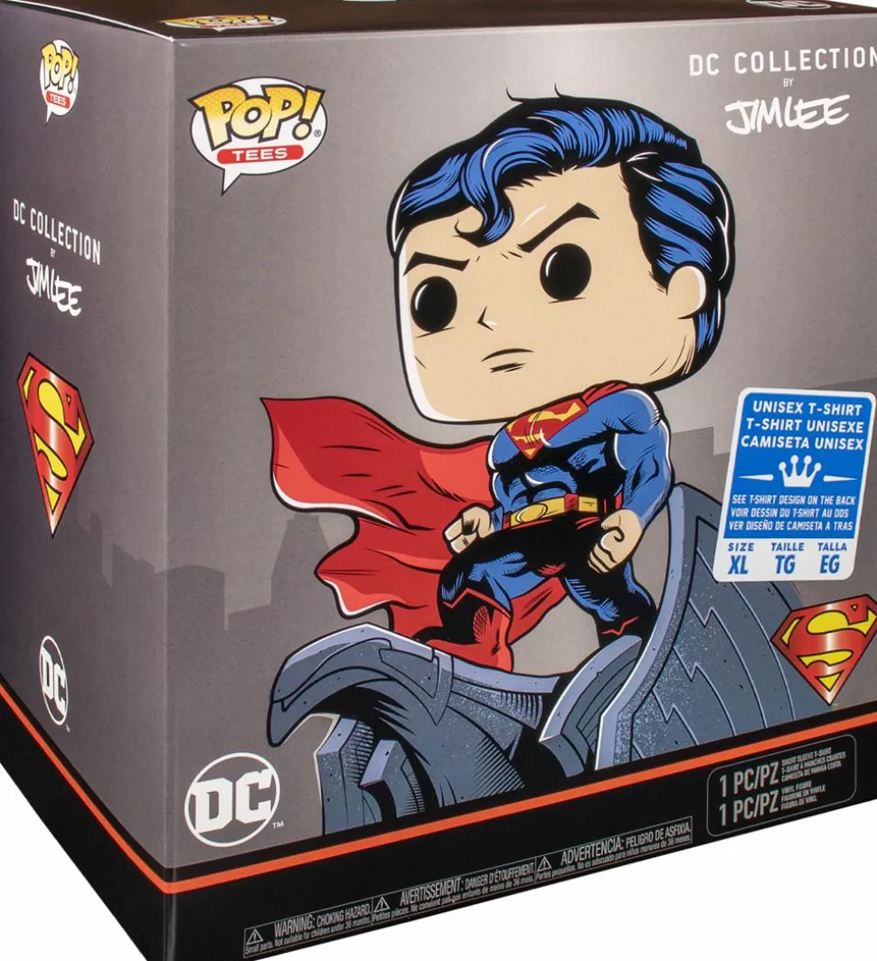 Superman - Superman Black & White Jim Lee Collection Deluxe Pop! Vinyl Figure & T-Shirt Box Set