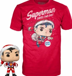Superman - Superman Holiday Flocked Pop! Vinyl Figure & T-Shirt Box Set