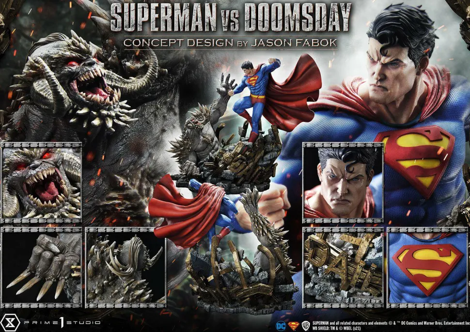 Superman - Superman vs Doomsday 1/3 Scale Diorama Statue
