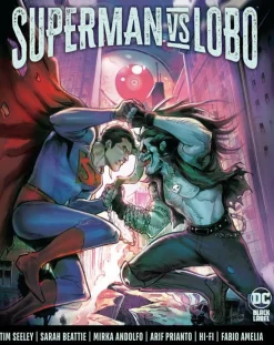 Superman - Superman vs. Lobo DC Black Label Hardcover Book