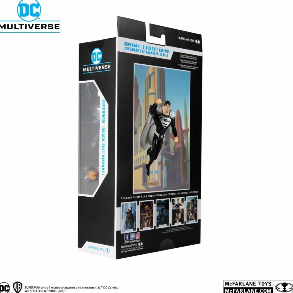 Superman: The Animated Series - Superman Black Suit Variant DC Multiverse 7” Scale Action Figure
