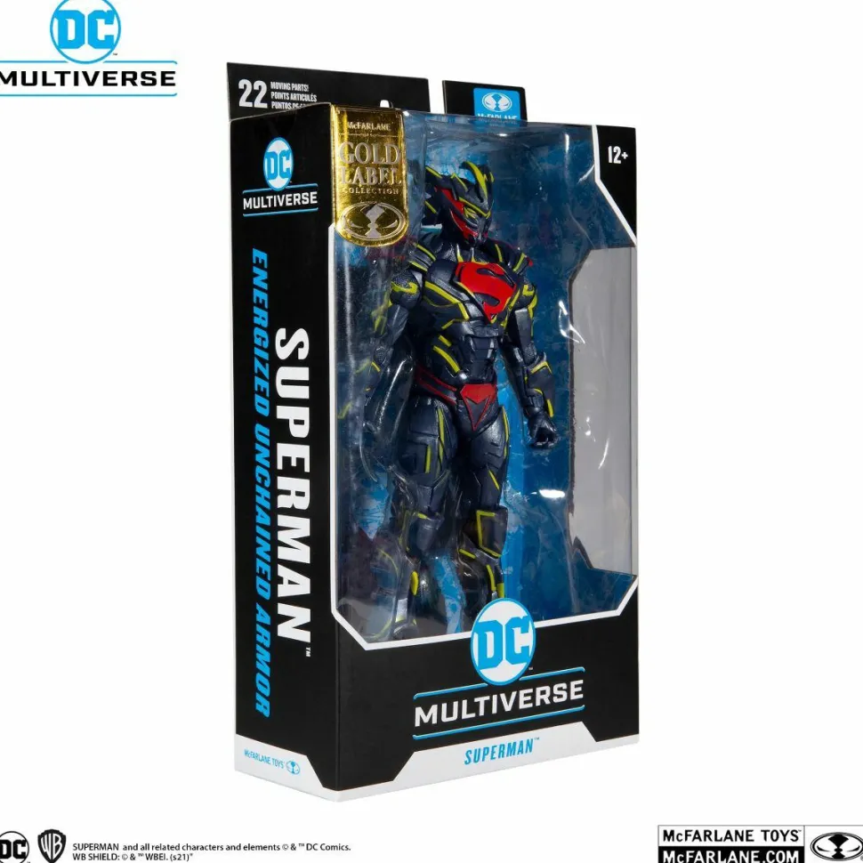 Superman: Unchained - Superman Energised Armour DC Multiverse Gold Label 7” Scale Action Figure