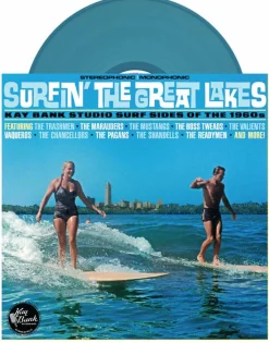 Surfin' the Great Lakes: Kay Bank Studio Surf Sides of the 1960s LP Vinyl Record (2023 Record Store Day Exclusive Seaglass Blue Coloured Vinyl)