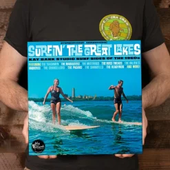 Surfin' the Great Lakes: Kay Bank Studio Surf Sides of the 1960s LP Vinyl Record (2023 Record Store Day Exclusive Seaglass Blue Coloured Vinyl)