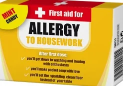 Sweet First Aid Mints - Allergy to Housework Mint Candy Blister Pack