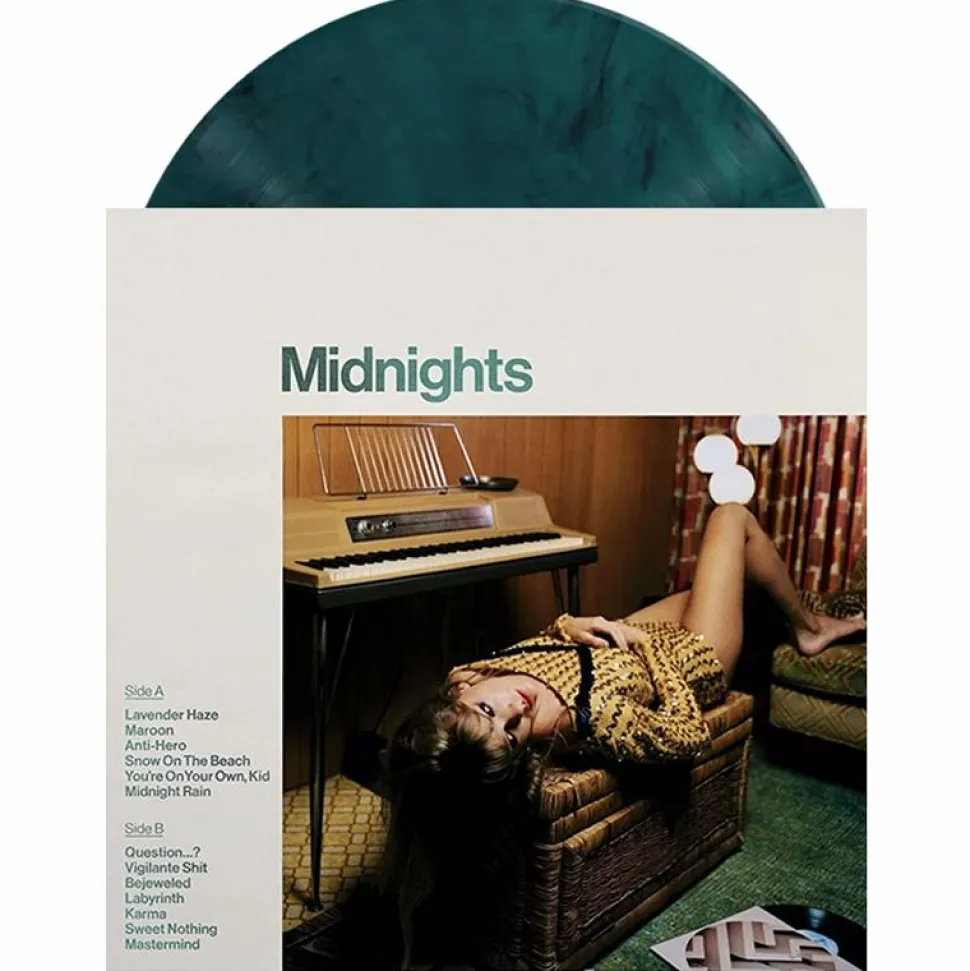 Taylor Swift - Midnights LP Vinyl Record (Jade Green Marbled Vinyl)