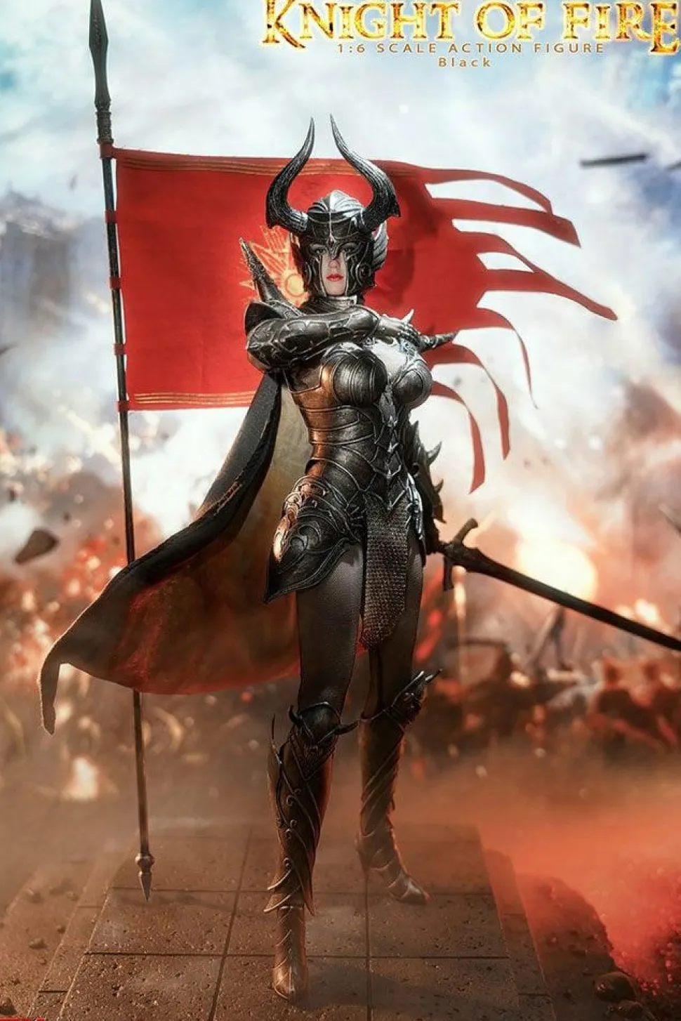 TBLeague - Knight of Fire Black Version 1/6th Scale Action Figure