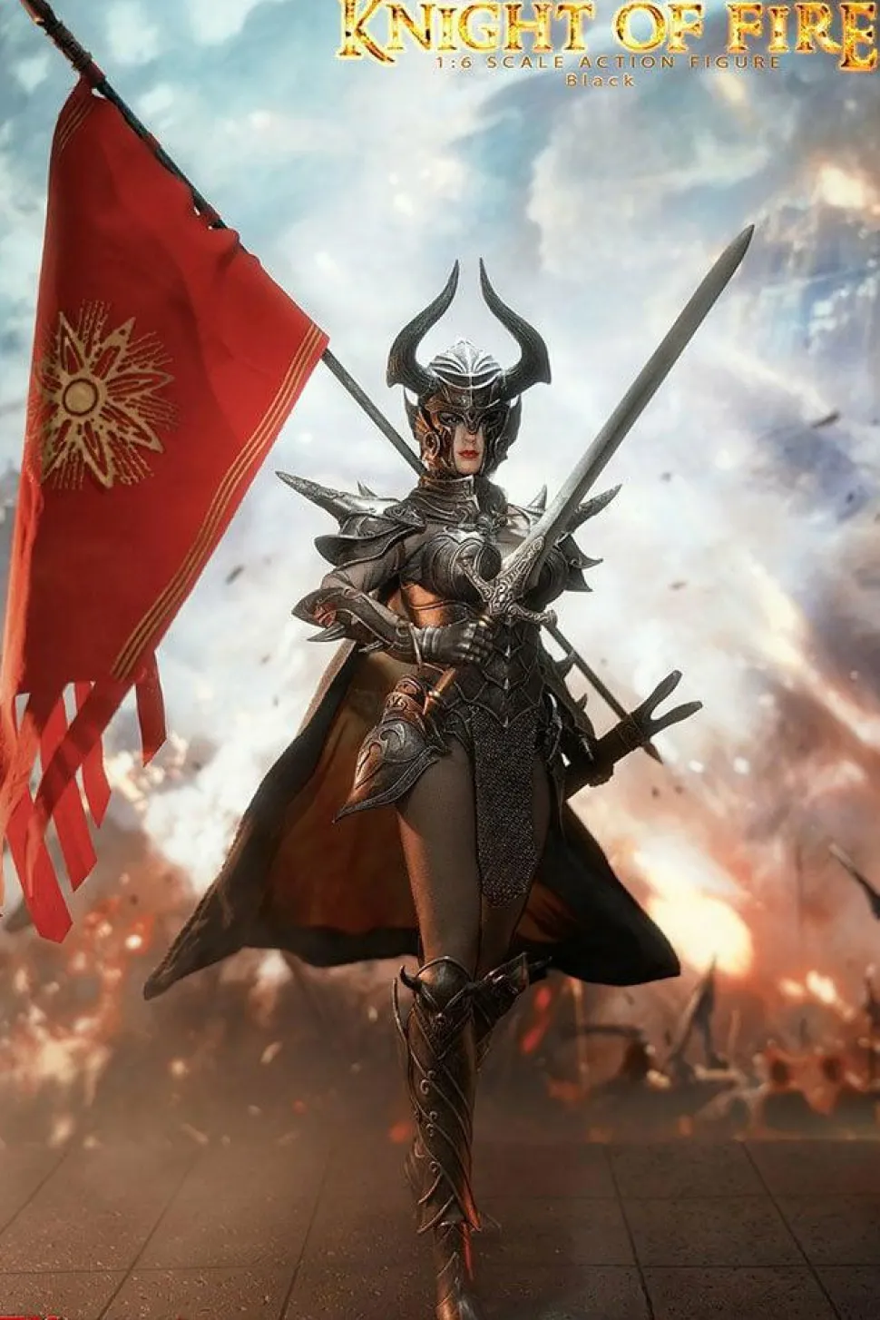 TBLeague - Knight of Fire Black Version 1/6th Scale Action Figure