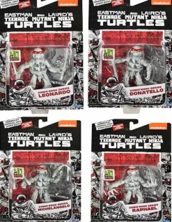 Teenage Mutant Ninja Turtles (1984) - Original Comic Book Series Black & White Turtles 40th Anniversary 4" Action Figure 4-Pack