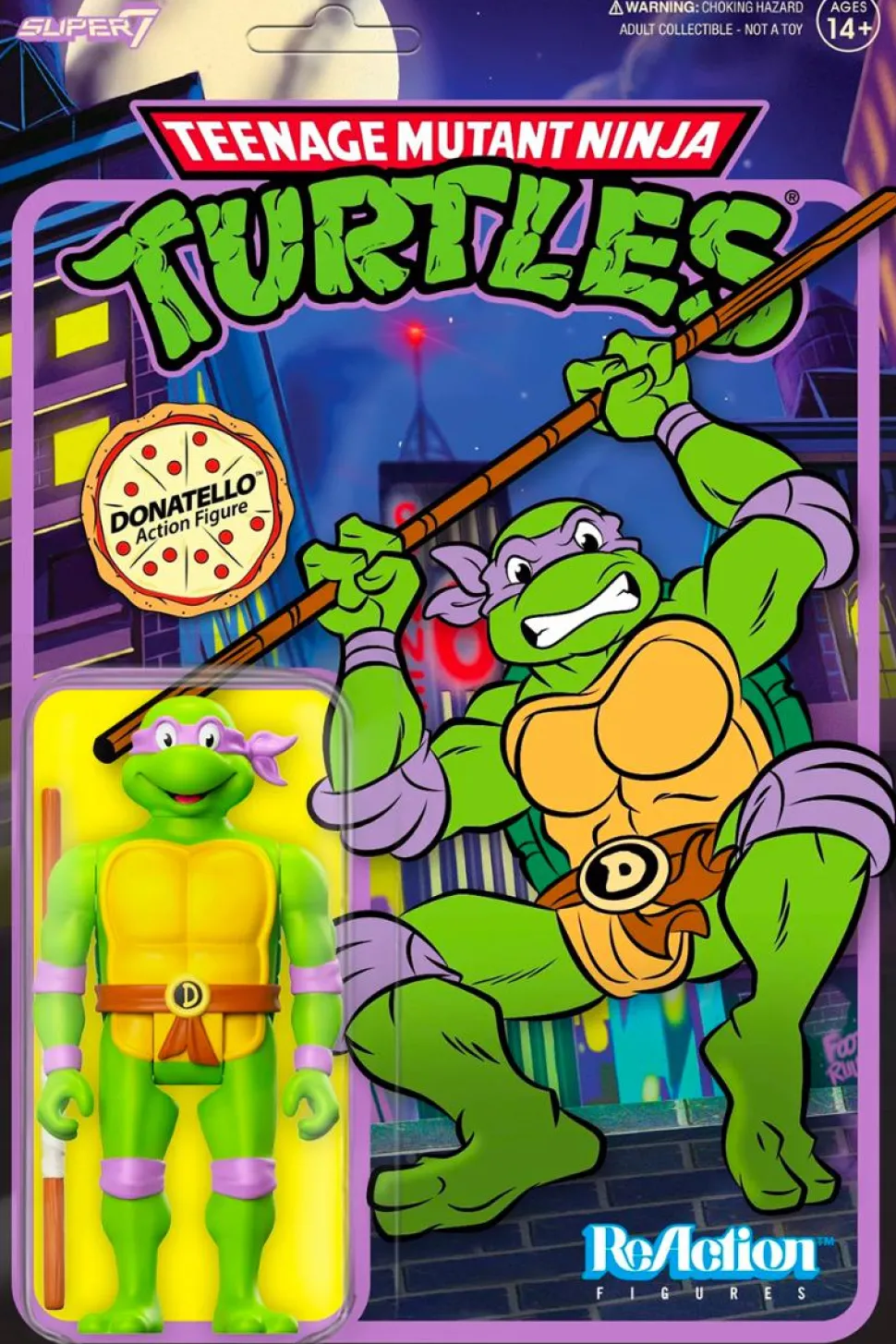 Teenage Mutant Ninja Turtles (1987) - Donatello (Toon) ReAction 3.75" Action Figure