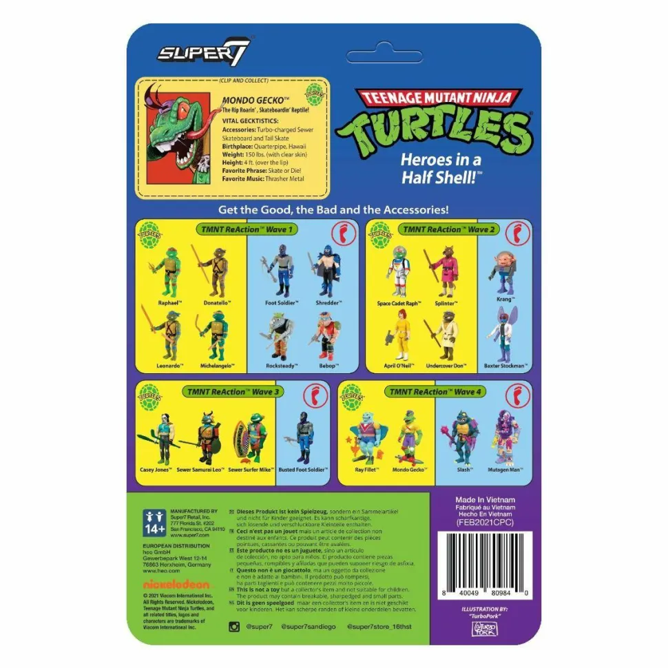 Teenage Mutant Ninja Turtles (1987) - Mondo Gecko ReAction 3.75” Action Figure