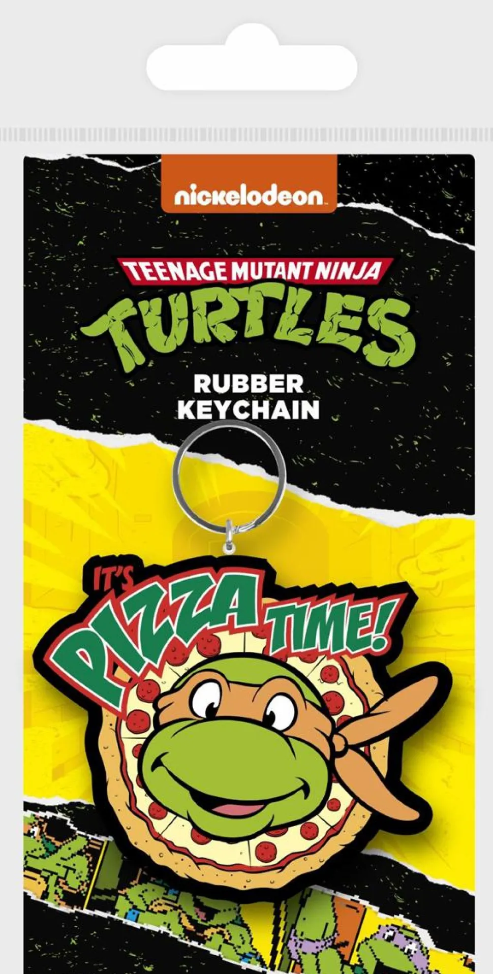 Teenage Mutant Ninja Turtles (1987) - It's Pizza Time Rubber Keychain