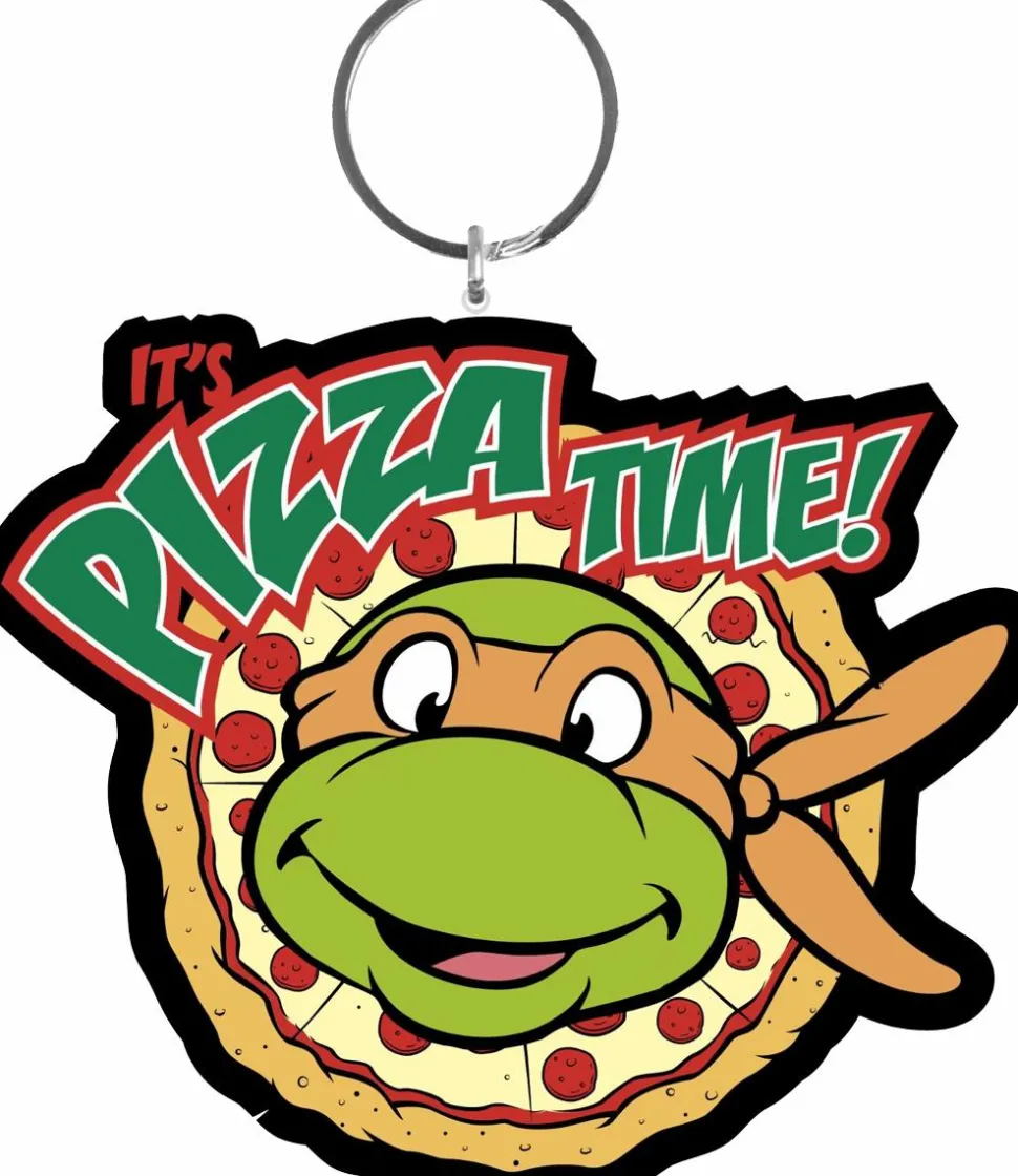 Teenage Mutant Ninja Turtles (1987) - It's Pizza Time Rubber Keychain