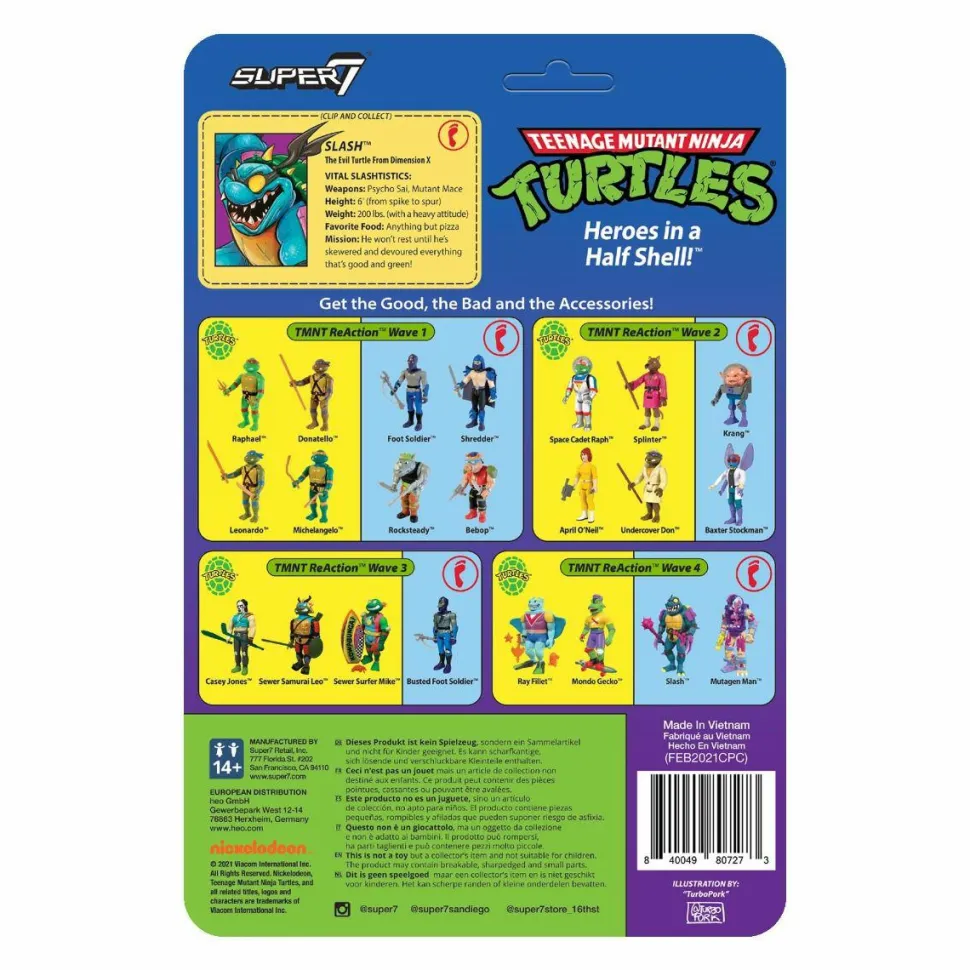 Teenage Mutant Ninja Turtles (1987) - Slash ReAction 3.75” Action Figure