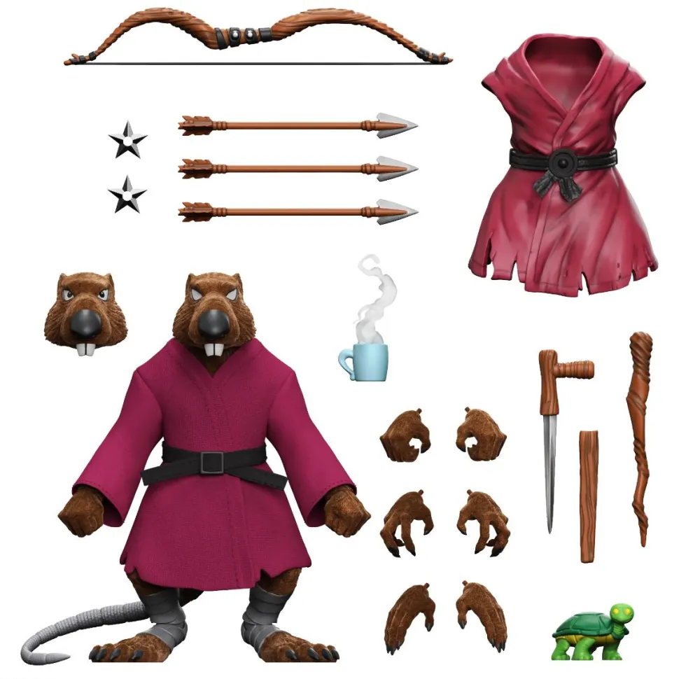 Teenage Mutant Ninja Turtles (1987) - Splinter Flocked Ultimates! 7” Scale Action Figure