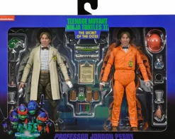 Teenage Mutant Ninja Turtles II: The Secret of the Ooze (1991) - Professor Jordan Perry 7" Scale Action Figure 2-Pack