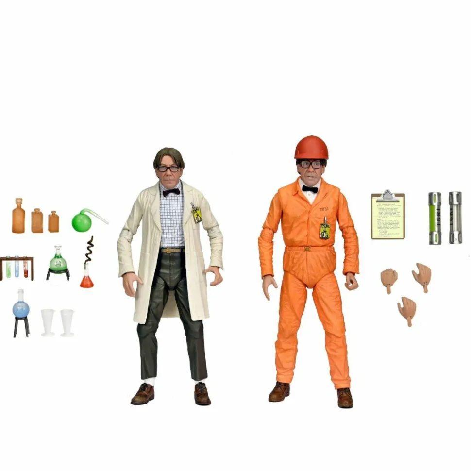 Teenage Mutant Ninja Turtles II: The Secret of the Ooze (1991) - Professor Jordan Perry 7" Scale Action Figure 2-Pack
