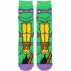 Teenage Mutant Ninja Turtles (1987) - Donatello Animigos 360 Character Crew Socks (US Men's 8-12)