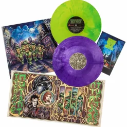 Teenage Mutant Ninja Turtles (1990) - Original Motion Picture Score by John DuPrez 2xLP Vinyl Record (Ninja Turtle Green & Shredder Purple Swirl Coloured Vinyl)