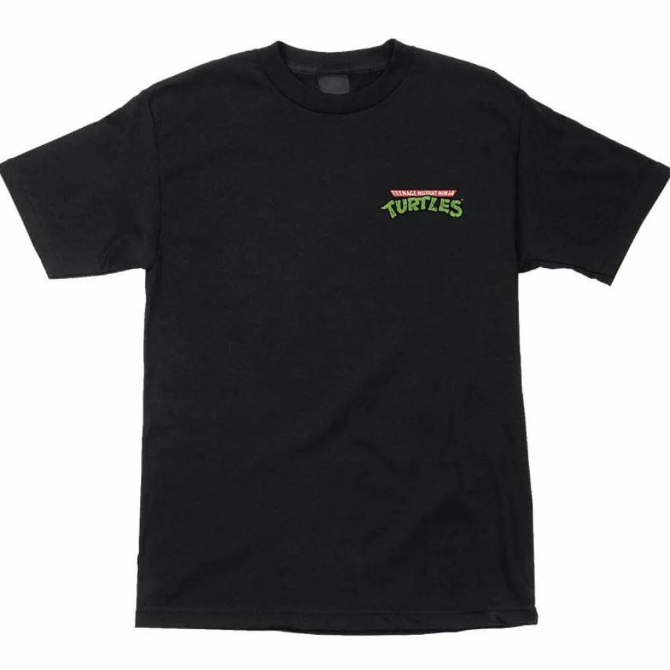Teenage Mutant Ninja Turtles - TMNT x Santa Cruz Pizza Dot T-Shirt Black