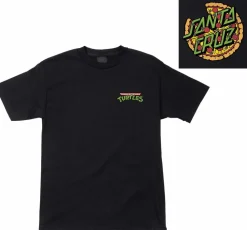 Teenage Mutant Ninja Turtles - TMNT x Santa Cruz Pizza Dot T-Shirt Black
