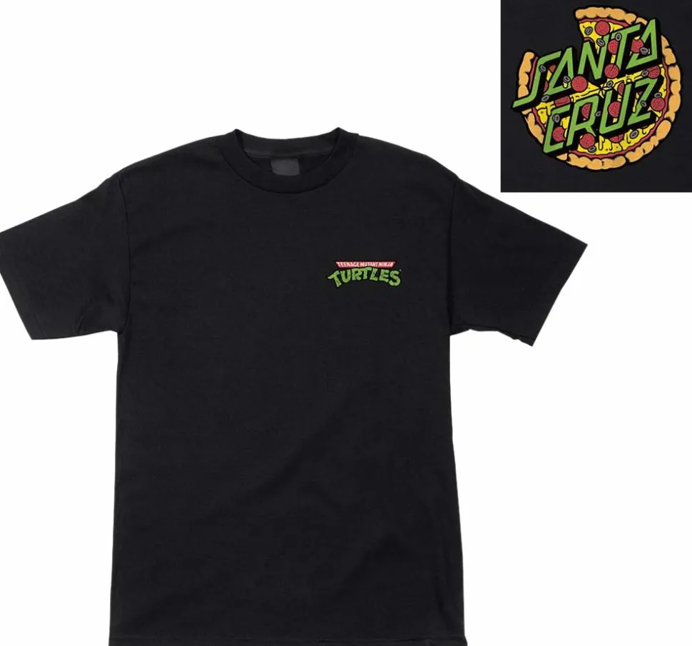 Teenage Mutant Ninja Turtles - TMNT x Santa Cruz Pizza Dot T-Shirt Black