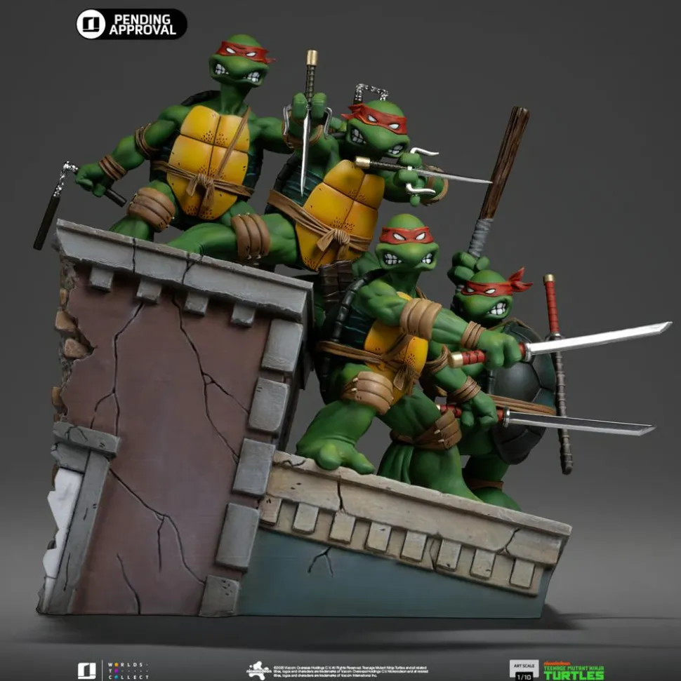 Teenage Mutant Ninja Turtles - Issue #1 Kevin Eastman Cover Version Deluxe 1/10th Scale Diorama Statue