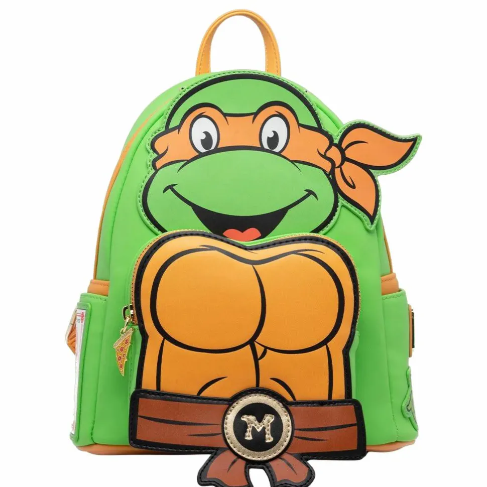 Teenage Mutant Ninja Turtles - Michelangelo Cosplay 10" Faux Leather Mini Backpack