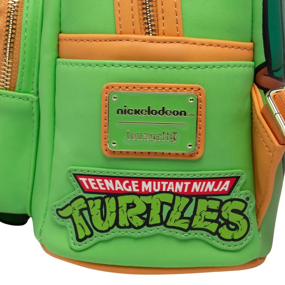 Teenage Mutant Ninja Turtles - Michelangelo Cosplay 10" Faux Leather Mini Backpack