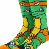 Teenage Mutant Ninja Turtles (1987) - Michelangelo Animigos 360 Character Crew Socks (US Men's 8-12)