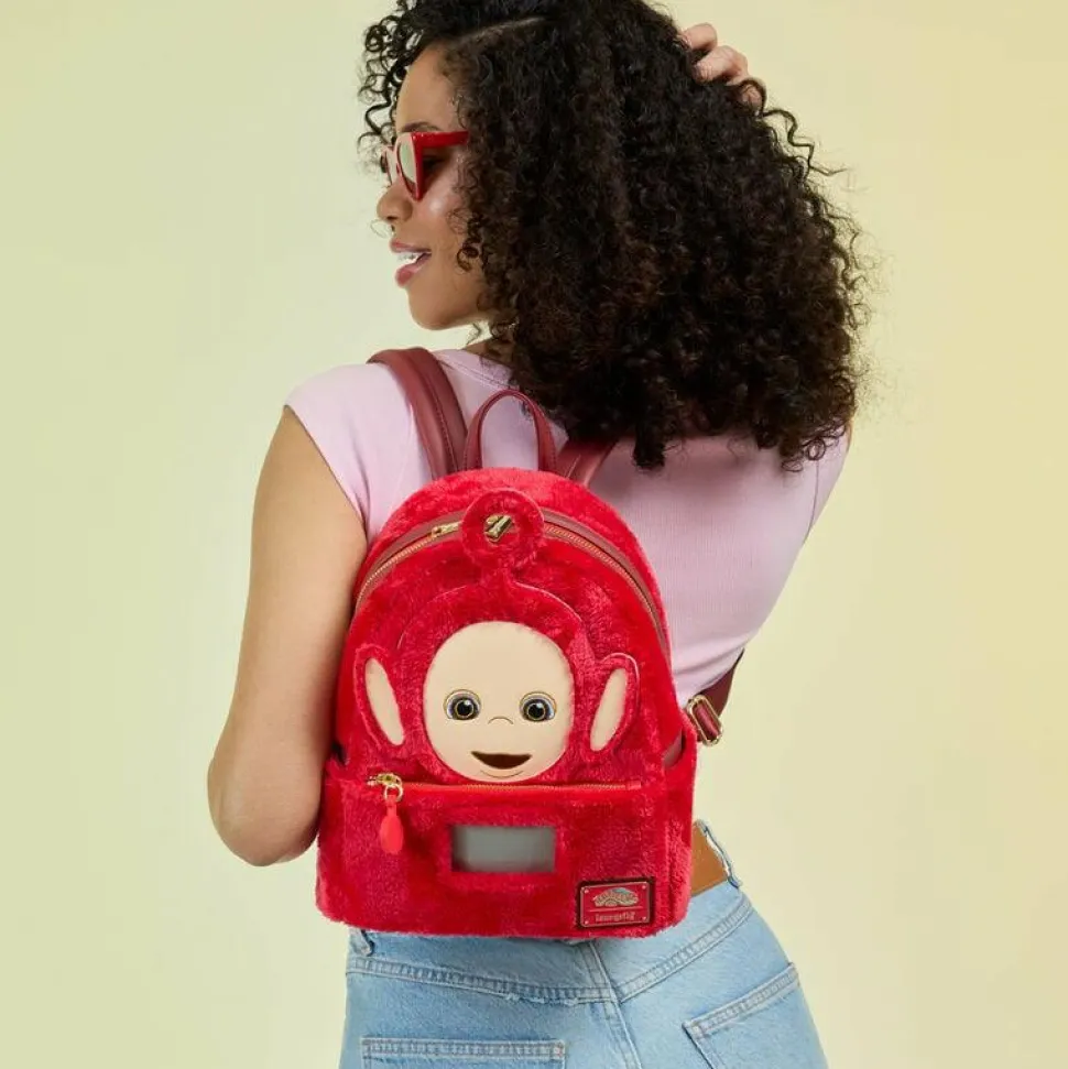 Teletubbies - Po Plush Cosplay Light Up 10" Faux Leather Mini Backpack