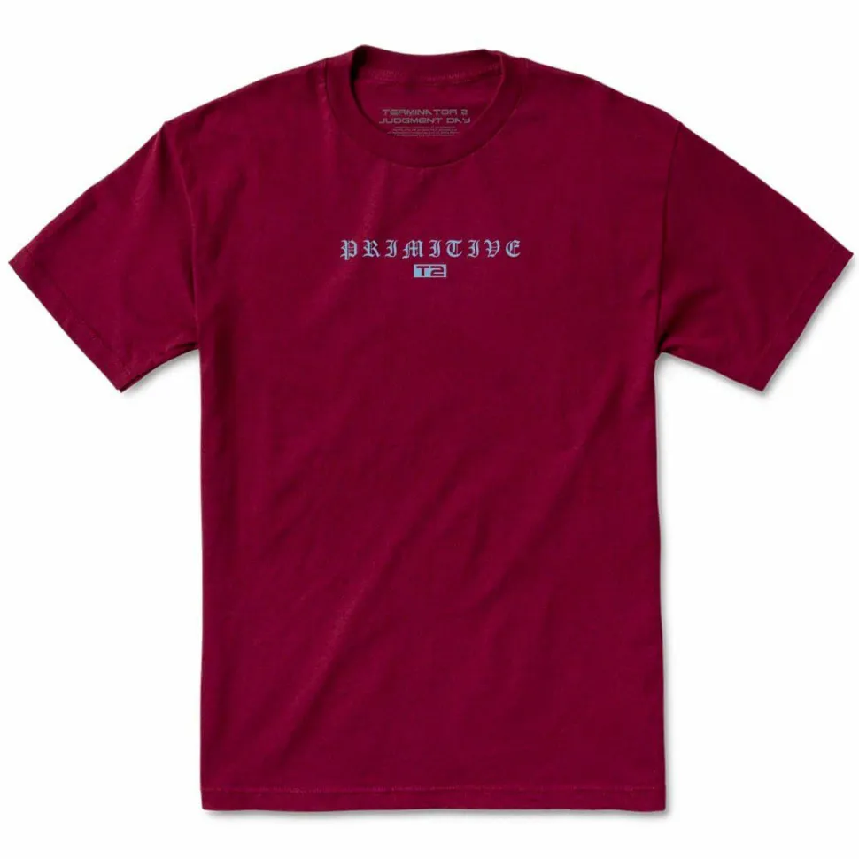 Terminator 2: Judgement Day - Terminator x Primitive Machine Burgandy T-Shirt