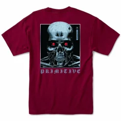 Terminator 2: Judgement Day - Terminator x Primitive Machine Burgandy T-Shirt