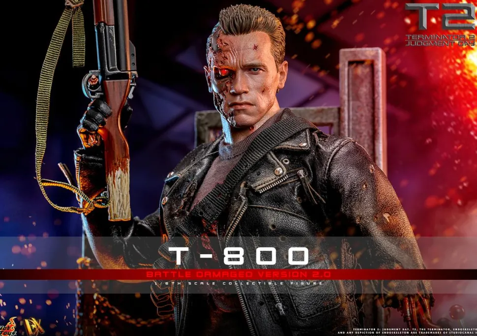 Terminator 2: Judgment Day - T-800 (Battle Damaged Version 2.0) 1/6th Scale Hot Toys Action Figure