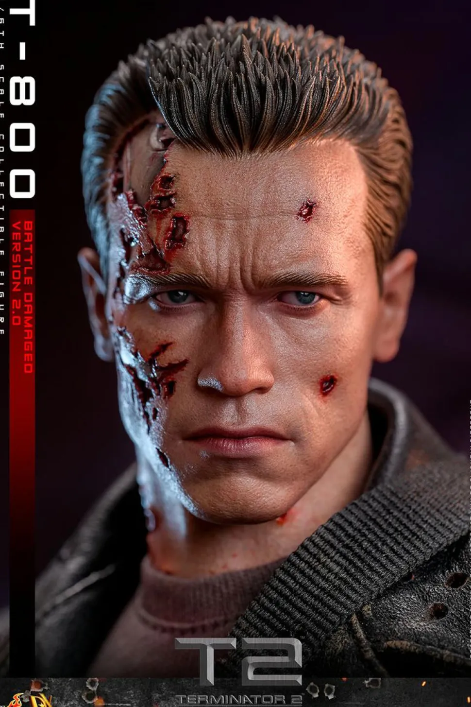 Terminator 2: Judgment Day - T-800 (Battle Damaged Version 2.0) 1/6th Scale Hot Toys Action Figure