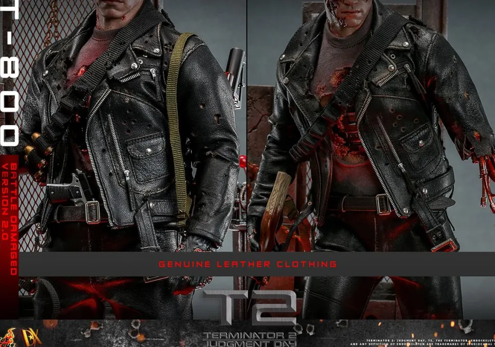 Terminator 2: Judgment Day - T-800 (Battle Damaged Version 2.0) 1/6th Scale Hot Toys Action Figure